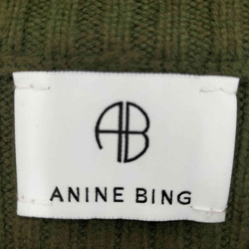 ANINE BING Wool Ribbed Knit Midi Dress リブ クルーネック ニットワンピース レディース