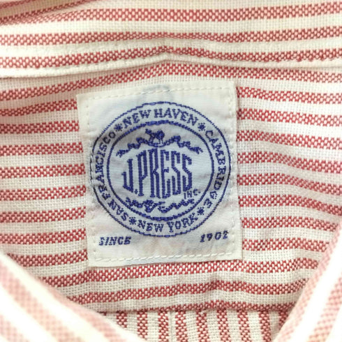 ジェイプレス J.PRESS ストライプ柄 L/S ボタンダウンシャツ メンズ