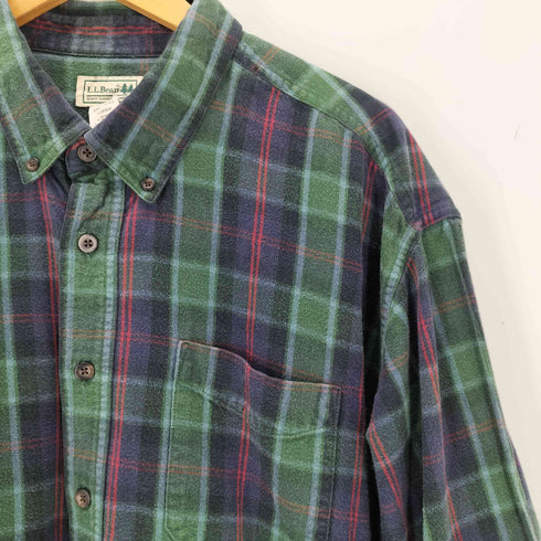 エルエルビーン L.L.Bean チェック柄 ボタンダウン フランネル 長袖シャツ メンズ XXL