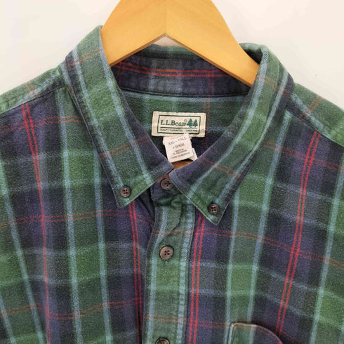エルエルビーン L.L.Bean チェック柄 ボタンダウン フランネル 長袖シャツ メンズ XXL