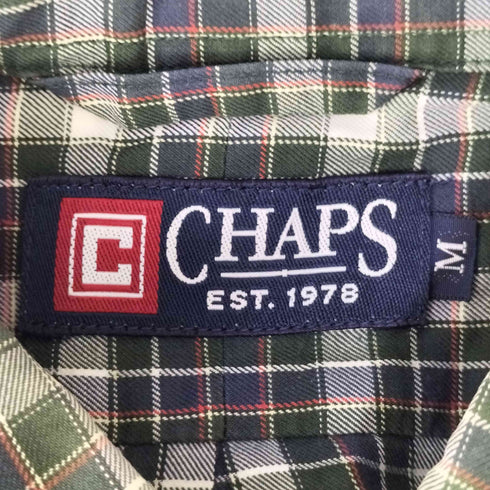 チャップス CHAPS ワンポイント 刺繍 チェック L/S ボタンダウン シャツ メンズ import:M