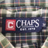 チャップス CHAPS ワンポイント 刺繍 チェック L/S ボタンダウン シャツ メンズ import:M