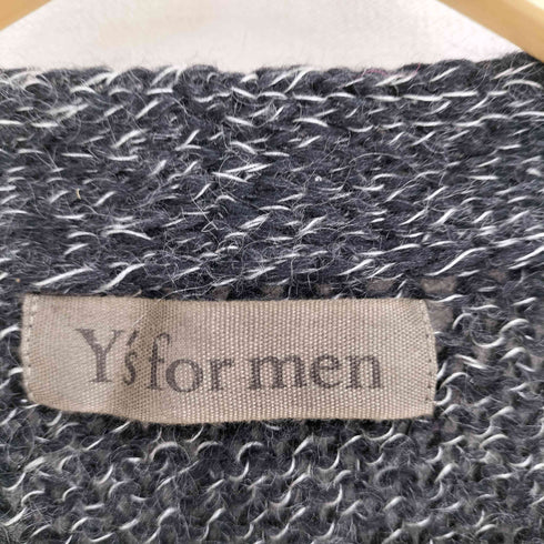ワイズフォーメン Ys for men 80-90S 茶タグ ネップ 編込 カーディガンセーター メンズ JPN:3