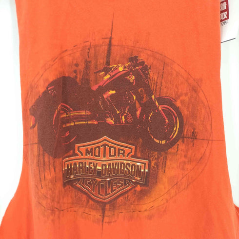ハーレーダビッドソン HARLEY-DAVIDSON 両面プリント ロゴ タンクトップ リメイク メンズ