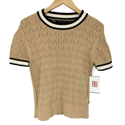 トミーヒルフィガー TOMMY HILFIGER ケーブルニットカットソー レディース import:S