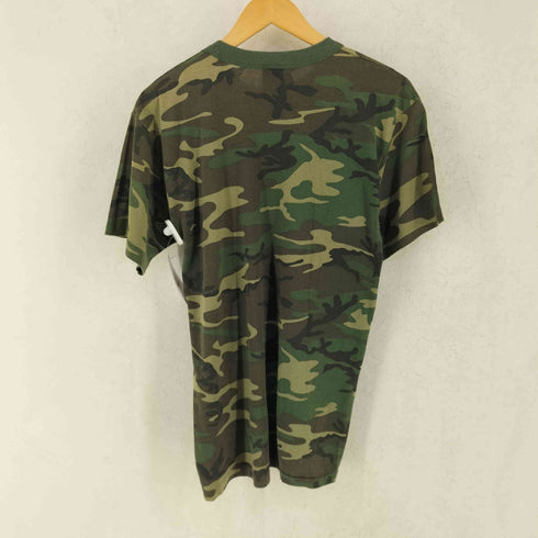 90s カモ柄 迷彩 プリント クルーネック 半袖Tシャツ メンズ