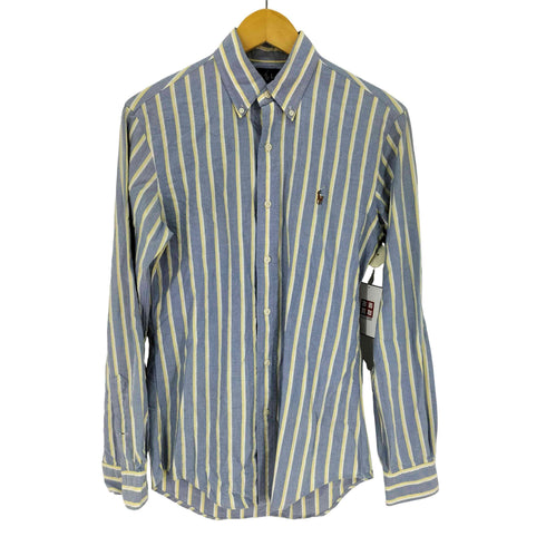 ラルフローレン RALPH LAUREN custom fit ストライプ オックスフォード ボタンダウンシャツ メンズ import:XS