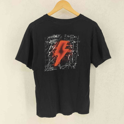 メキシコ製 バンドプリント クルーネック 半袖Tシャツ メンズ L