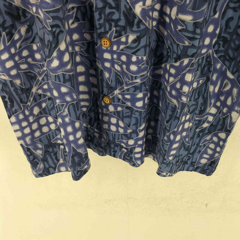 90-00s CHERESKIN シェレスキン 総柄 レーヨン レギュラーカラー 半袖シャツ メンズ L