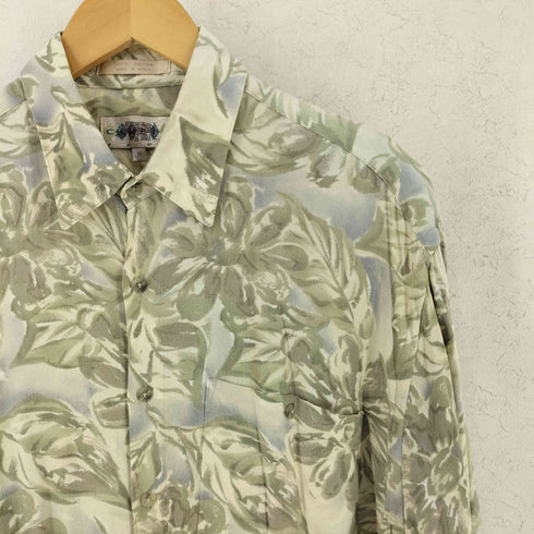 カンピアモダ CAMPIA MODA 90-00s 総柄 レーヨン レギュラーカラー 半袖シャツ メンズ M
