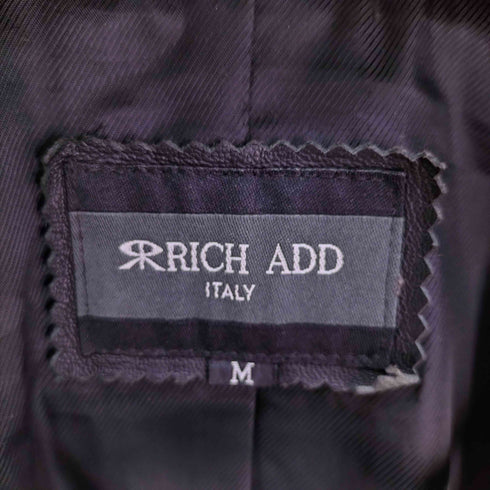RICH ADD italy レザーテーラードジャケット メンズ import:M