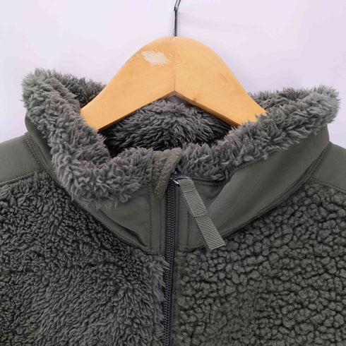 ユニクロ UNIQLO 24AW フリース ジャケット ボア スタンドカラー パッチワーク メンズ JPN:L