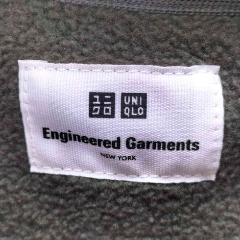 ユニクロ UNIQLO 24AW フリース ジャケット ボア スタンドカラー パッチワーク メンズ JPN:L