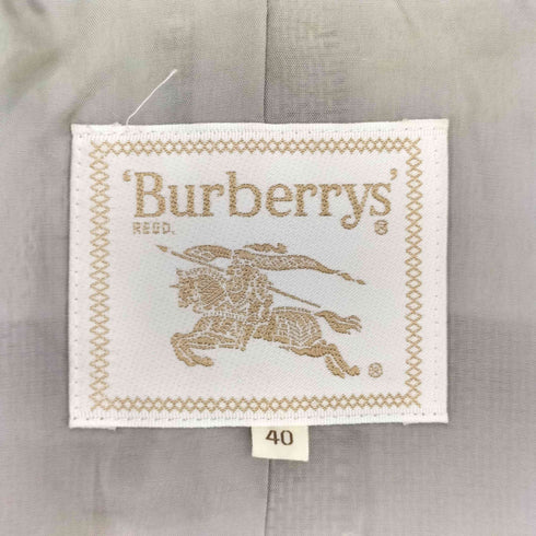 バーバリーズ BURBERRYS 80-90S 白金タグ 丸襟 千鳥格子 ジャケット レディース EUR:40