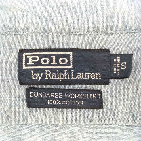 ポロバイラルフローレン Polo by RALPH LAUREN DUNGAREE WORKSHIRT コットン ダンガリー ワークシャツ メンズ import:S