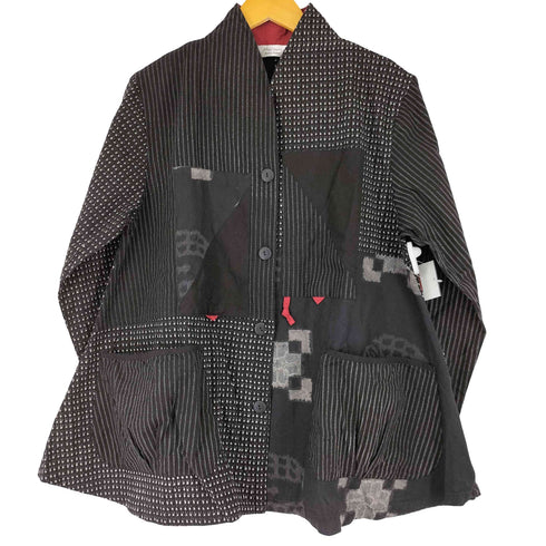 Mao Mam トラディショナル パッチワークデザイン 家紋 羽織 シャツ レディース M/L