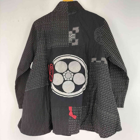 Mao Mam トラディショナル パッチワークデザイン 家紋 羽織 シャツ レディース M/L