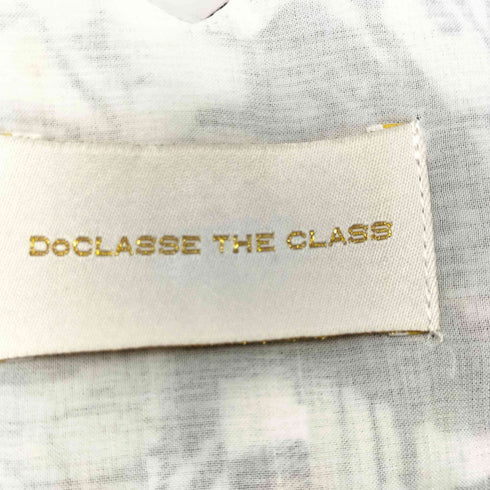 ドゥクラッセ DoCLASSE リネン100% ボタニカルデザイン 総柄 ノースリーブ ワンピース レディース JPN:11号