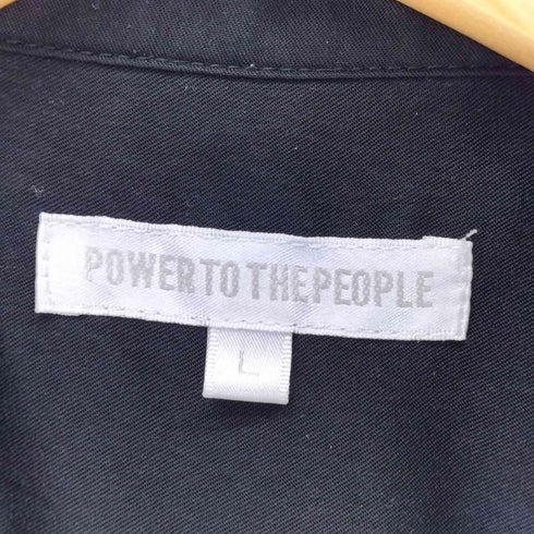パワートゥザピープル POWER TO THE PEOPLE 刺繍デザインオープンカラーシャツ メンズ JPN:L