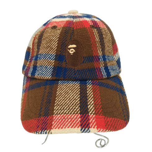 アベイシングエイプ A BATHING APE Check Panel Cap チェックパネルキャップ メンズ FREE