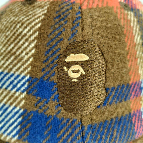 アベイシングエイプ A BATHING APE Check Panel Cap チェックパネルキャップ メンズ FREE