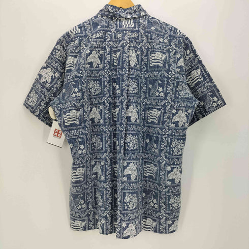 レインスプーナー Reyn Spooner 90s 総柄 リバースプリント ハーフボタン プルオーバー アロハシャツ メンズ