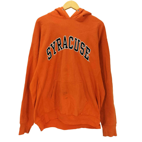スティーブ バリース STEVE&BARRYS 90S SYRACUSE カレッジ ロゴ 刺繍 プルオーバー パーカー フーディー メンズ import:XL