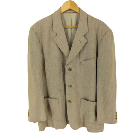 コムデギャルソンオムプリュス COMME des GARCONS HOMME PLUS 90s AD1995 WORK期 背抜き リネン 3B テーラードジャケット メンズ S