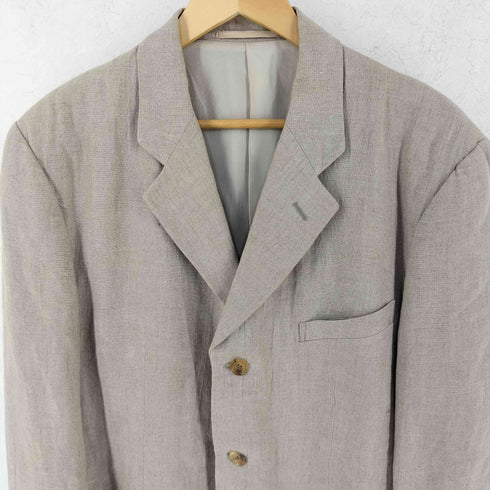 コムデギャルソンオムプリュス COMME des GARCONS HOMME PLUS 90s AD1995 WORK期 背抜き リネン 3B テーラードジャケット メンズ S