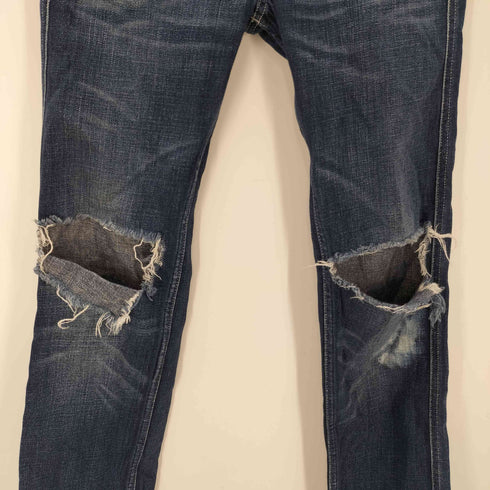 ディーゼルインダストリー Diesel Industry THAYE ダメージ 加工 スリム ボタンフライ デニム パンツ Y2K メンズ W26 L32