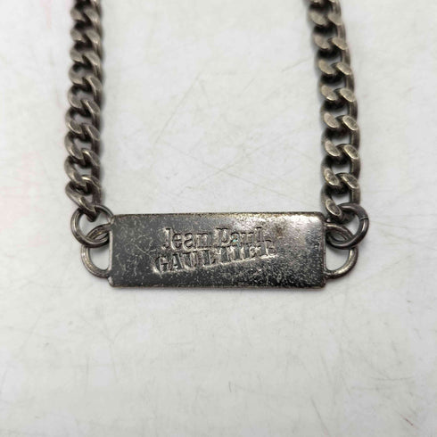 ジャンポールゴルチエ Jean Paul GAULTIER ロゴ刻印プレート チェーン ネックレス メンズ