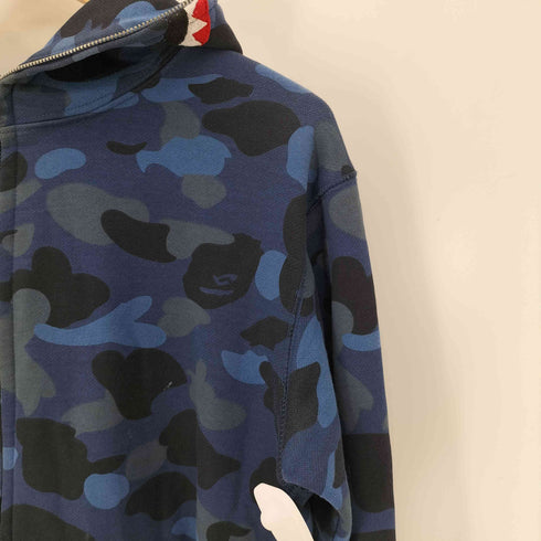アベイシングエイプ A BATHING APE COLOR CAMO SHARK WIDE FIT ZIP DOUBLE HOODIE メンズ JPN:M