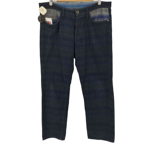 イッセイミヤケメン ISSEY MIYAKE MEN 13AW ボーダー切替 デニムパンツ メンズ JPN:4