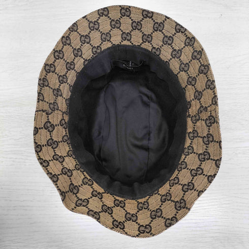 グッチ GUCCI GGキャンバス バケットハット メンズ L