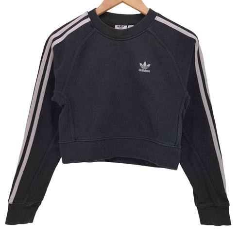 アディダスオリジナルス adidas Originals トレフォイルロゴ 3ストライプ クロップド スウェット レディース import:XS