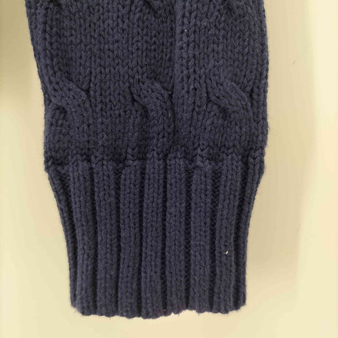 ラルフローレン RALPH LAUREN 90S 香港製 ポニー刺繍 ケーブル編み コットンニット レディース import:XS
