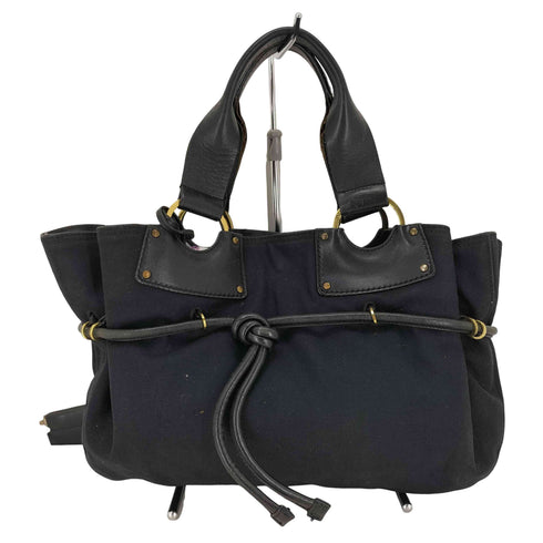 グッチ GUCCI レザーストラップ キャンバス ハンドバッグ leather strap canvas hand bag レディース