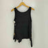 VeniceW Black Sui Top カットオフデザイン プリント アシンメトリー ノースリーブ レディース import:M