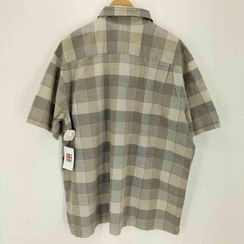 ヴァンヒューゼン VAN HEUSEN 00s チェック柄 コットンポリ ボックスシルエット 半袖シャツ メンズ XL