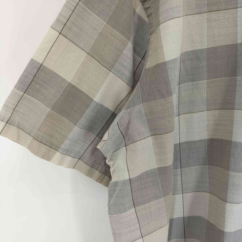 ヴァンヒューゼン VAN HEUSEN 00s チェック柄 コットンポリ ボックスシルエット 半袖シャツ メンズ XL