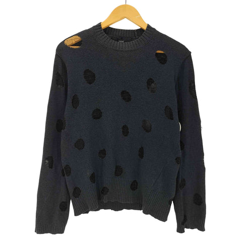 トリココムデギャルソン tricot COMME des GARCONS 90S コットン ポリ ドット柄 クルーネック ニット AD1997 Archive アーカイブ レディース