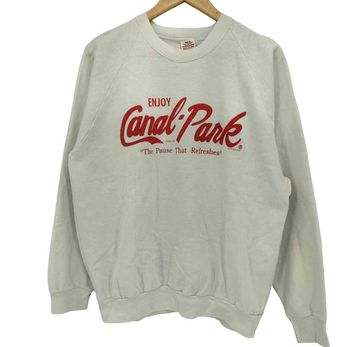 ベルトン BELTON 90S USA製 フロント プリント クルーネック ラグラン スウェット メンズ import:XL