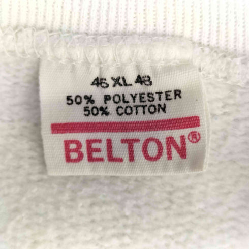 ベルトン BELTON 90S USA製 フロント プリント クルーネック ラグラン スウェット メンズ import:XL
