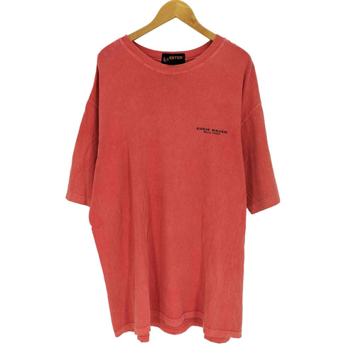 エディーバウアー Eddie Bauer EBTEK 90S カナダ製 EDDIE BAUER SINCE 1920 両面プリント S/S クルーネックTシャツ メンズ import:L