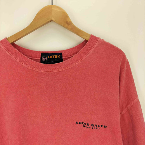 エディーバウアー Eddie Bauer EBTEK 90S カナダ製 EDDIE BAUER SINCE 1920 両面プリント S/S クルーネックTシャツ メンズ import:L