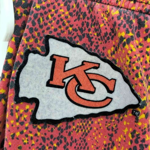 ZUBAZ 90S USA製 総柄 マルチカラー KCワッペン スウェット ショーツパンツ メンズ XL