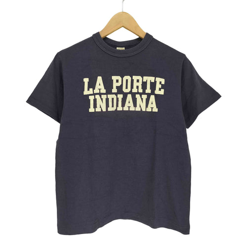 ウエアハウス WAREHOUSE シングルステッチ LA PORTE INDIANA プリント 半袖 Tシャツ メンズ S
