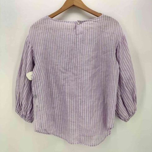 アンタイトル UNTITLED 24SS リネンストライプ 袖ボリュームブラウス レディース JPN:2