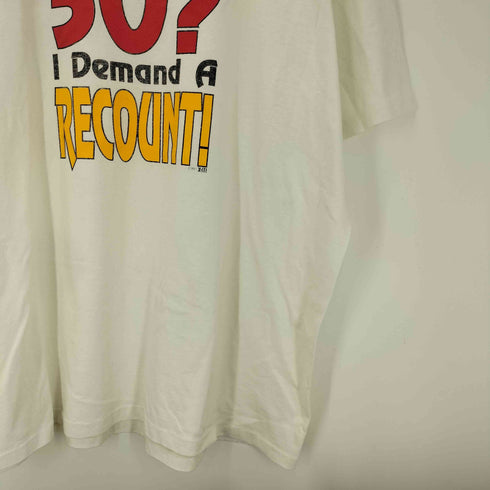 90S PLATINUM PLUS ボディ USA製 メッセージ プリント Tシャツ 裾袖シングル メンズ 4XL