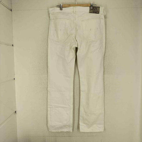 ポロラルフローレン POLO RALPH LAUREN 15941 ホワイト ジップフライ ストレート デニム パンツ メンズ 35/32